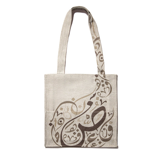 Calligraphy tote bag front